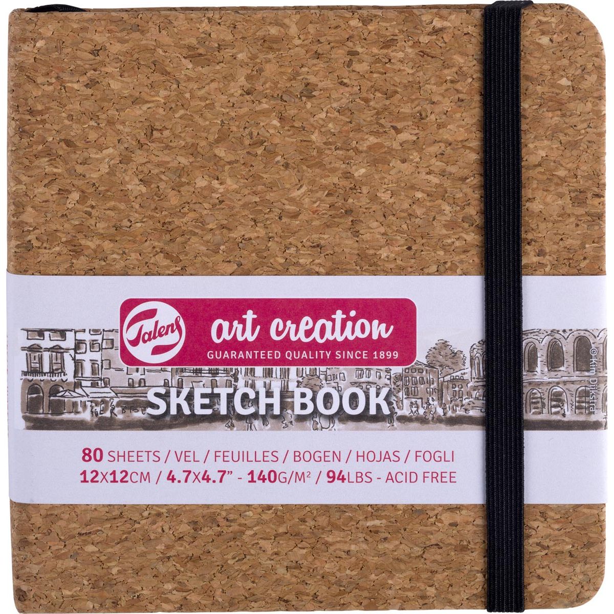 Talens Art Creation - Art Creation sketchbook Cork, 140 g/m², ft 12 x 12 cm, 80 sheets