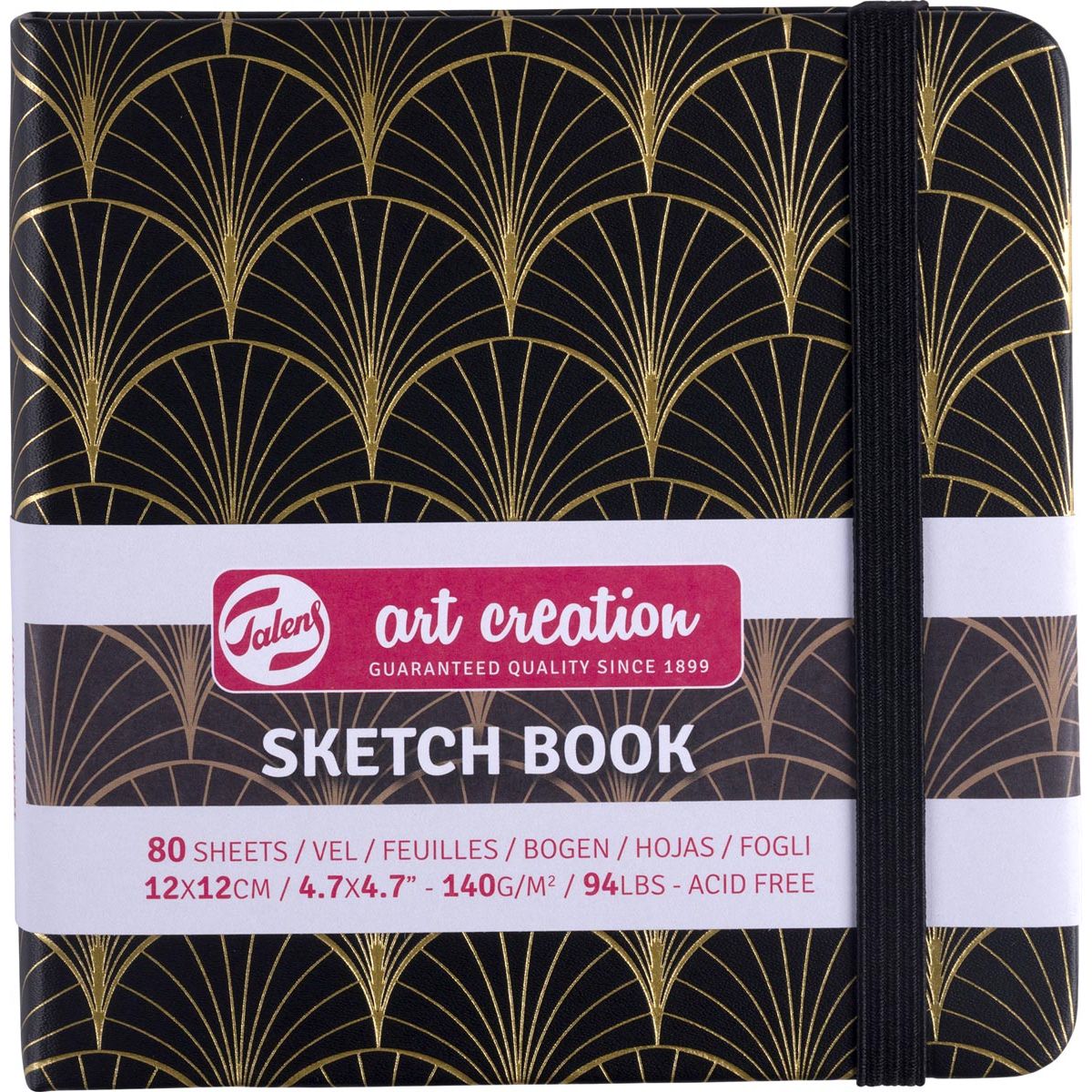 Talens Art Creation - Carnet de croquis Art Creation Art Déco, 140 g/m², pi 12 x 12 cm, 80 feuilles