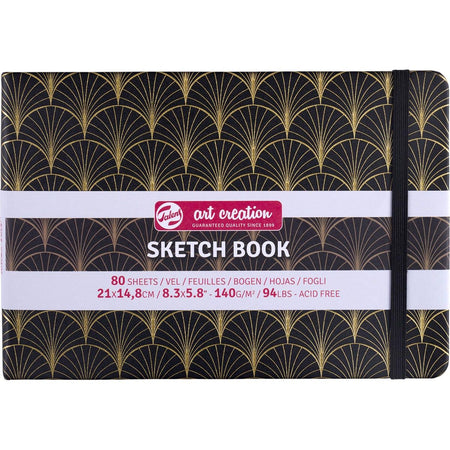 Talens Art Creation – Art Creation Skizzenbuch Art Deco, 140 g/m², ft 21 x 14,8 cm, 80 Blatt