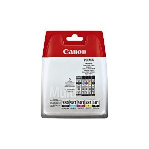 Canon - Inktcartridge canon pgi-580 cli-581 2x zw + 3 kl | Doos a 5 stuk