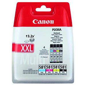 Canon - Inktcartridge canon cli-581xxl zwart + 3 kleuren | Pak a 4 stuk