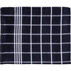 Klika -  Handdoek Christelle, ft 50 x 70 cm, geruit, zwart, pak van 3 stuks