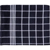 Klika -  Handdoek Christelle, ft 50 x 70 cm, geruit, zwart, pak van 3 stuks