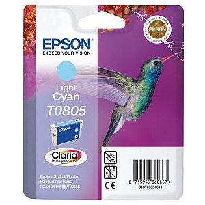 Cartouche d'encre Epson T0805 bleu clair