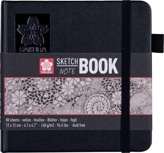 Sakura -  schetsboek, 140 g/m², ft 12 x 12 cm, wit, 80 vel