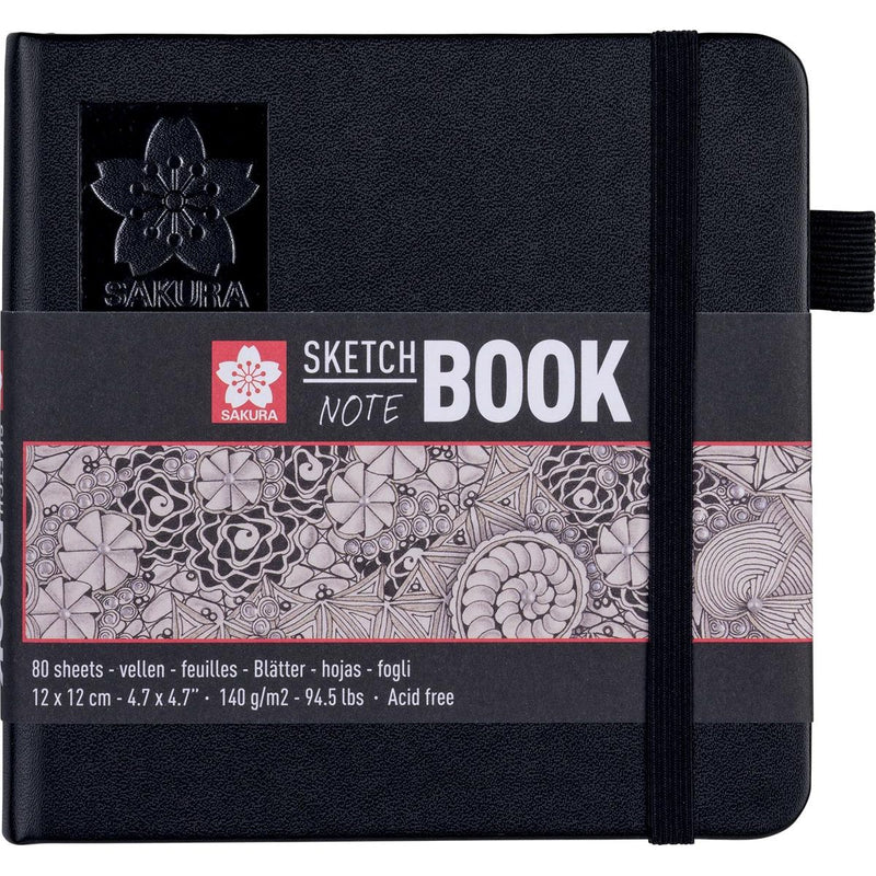 Sakura -  schetsboek, 140 g/m², ft 12 x 12 cm, wit, 80 vel
