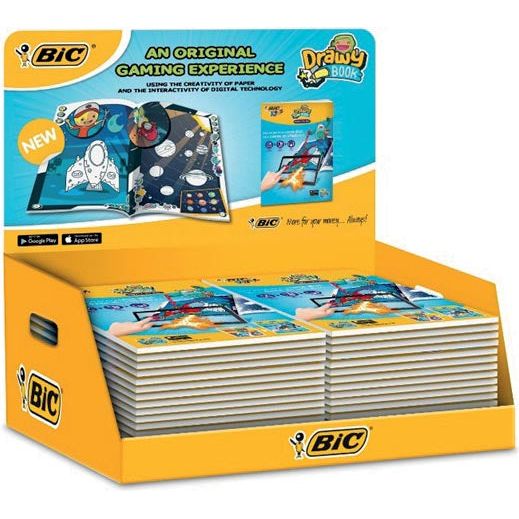 BIC - Book Drawhy Colorbook Kids, affichage avec 20 pièces