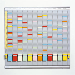 Djois - Annual planning board 35 slots gray