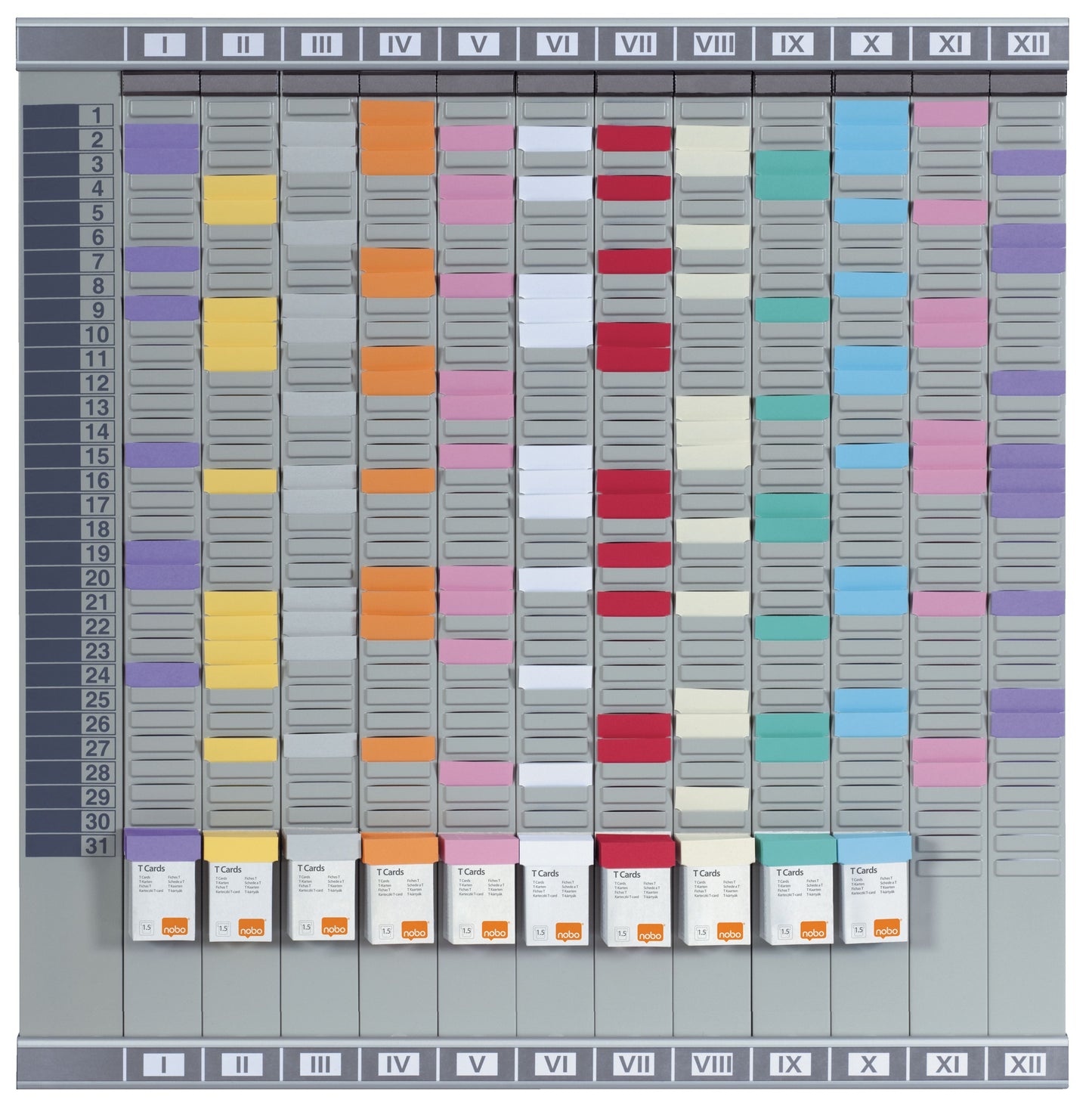 Nobo - T-Card Profi-Planungsset 12 Panels mit 32 Steckplätzen