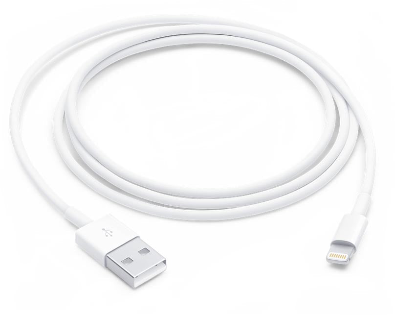 Apple - Apple kabel, Lightning (8-pin) naar USB-A, 1 m, wit