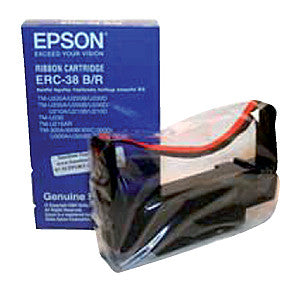 Ribbon Epson-IK ERC-38 BR, OEM C43S015376, Black-rouge