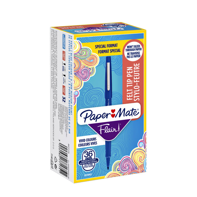 Paper Mate - Fineliner papermate flair original m valuep blauw