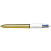 Bic - Ballpoint pen 4 colors shine medium gold | 12 pieces