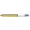 Bic - Stylo bille 4 couleurs brillant doré moyen