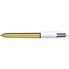 BIC - Ballpen Bic 4 Colors Shine M Gold | Boîte extérieure une pièce 12