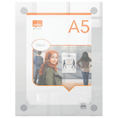 Nobo - Pannello informativo Plus da parete in acrilico A5