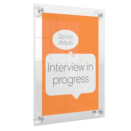 Nobo - Panel informativo Plus A4 acrílico de pared móvil