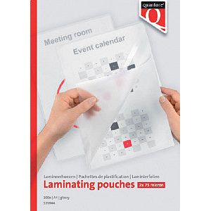 Quantore - Couvercle de laminage A4 2x75Micron 100 pièces | 10 pièces