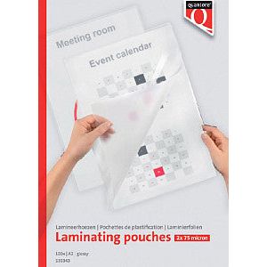 Quantore - Couvercle de laminage A3 2x75micron 100 pièces