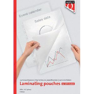 Quantore - Couvercle de laminage A3 2x125micron 100 pièces