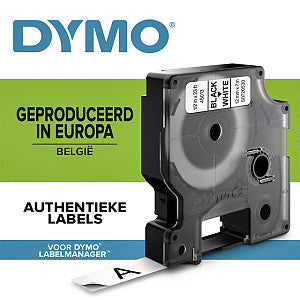 Dymo - D1 E 12 mm, noir et blanc