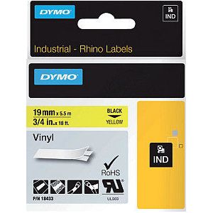 Dymo - Labele dymo rhino industrieel vinyl 19mm geel | 1 stuk