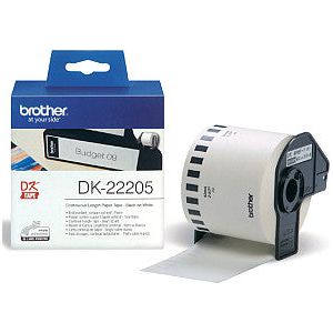 Étiquette Brother DK-22205 62 mm 30 mètres de papier blanc