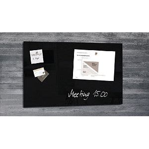 Sigel - Glasbord sigel magnetisch 780x480x15mm zwart | 1 stuk