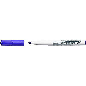 BIC - Felt -tip Pen Bic 1741 Blanc Blanc Around M Blue | Boîte extérieure une pièce 12