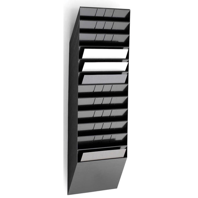 Langlebig - Prospekthalter Flexiboxx 12 A4 Quer schwarz