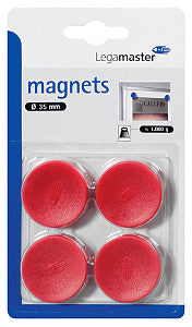 Legamaster - Magnet 30 mm 850gr rot 4 Teile | 10 Stücke