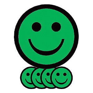Smit Visual - Magneet smiley 5cm emotie blij groen | Blister a 5 stuk
