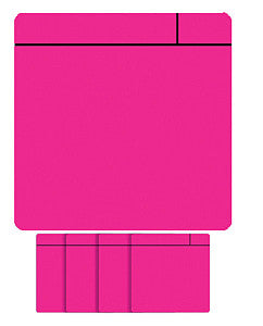 Smit Visual - Magneet scrum 75x75mm roze 5 stuks