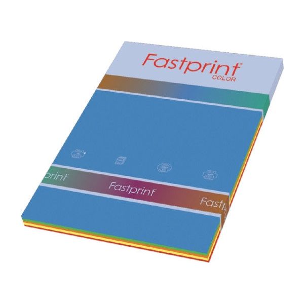 Fastprint - Kopieerpapier fastprint a4 80gr 5 kleur fel x 50v | Pak a 250 vel