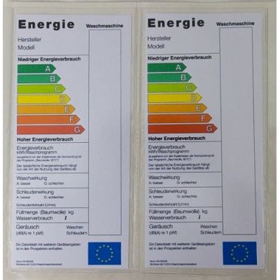 Klika - U -fold auto-adhésif étiquette d'énergie 120x260 - 2 pièces