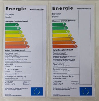 Klika - U -fold auto-adhésif étiquette d'énergie 120x260 - 2 pièces