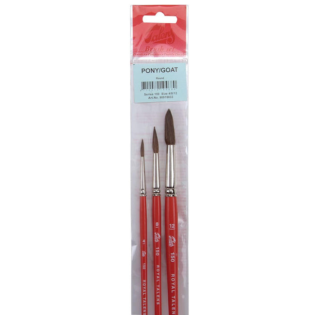 Talens -  aquarerlverf penselenset 150, set met 3 penselen