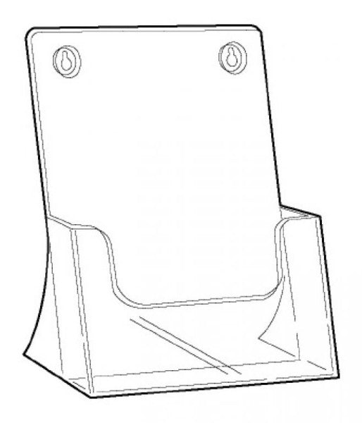 Klika - Prospektablage A4 Hochformat transparent