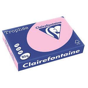 Trophee - Kopieerpapier a4 80gr roze | Pak a 500 vel | 5 stuks