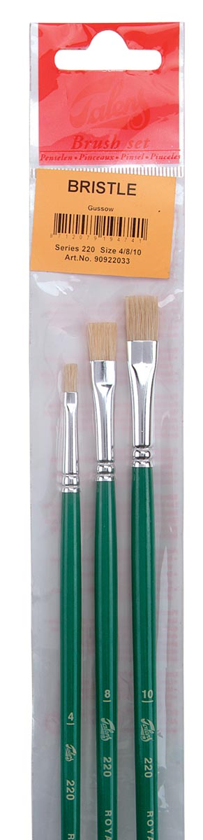 TALENS - Huile et pinceau en acrylique Set 220, réglé avec 3 pinceaux