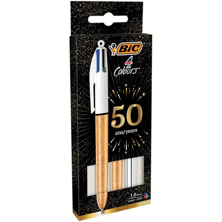Bic - Bolígrafo Colors + Shine 4 colores, mediano, tintas clásicas, blister de 3
