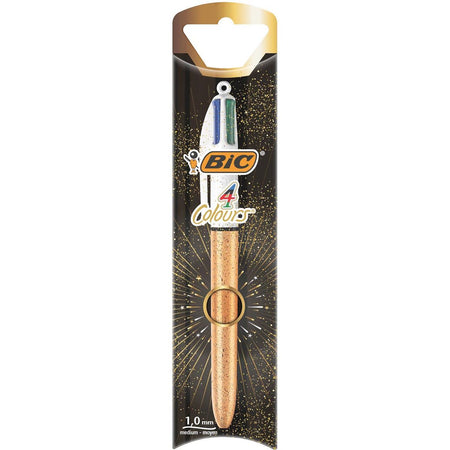 Bic - Bolígrafo Colors de 4 colores, mediano, tintas clásicas, en blister