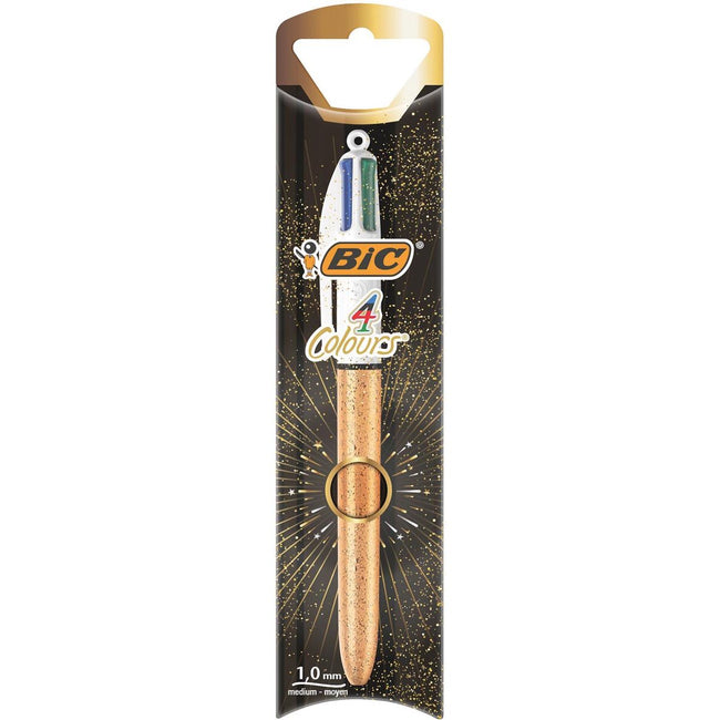 Bic - Bolígrafo Colors de 4 colores, mediano, tintas clásicas, en blister