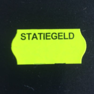 Klika -  Etiket 2612 fluor geel perm STATIEGELD 2 stuks
