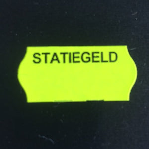 Klika -  Etiket 2612 fluor geel perm STATIEGELD 2 stuks