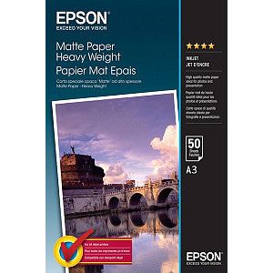 Epson - Inkjetpapier epson s041261 a3 167gr mat | Pak a 50 vel