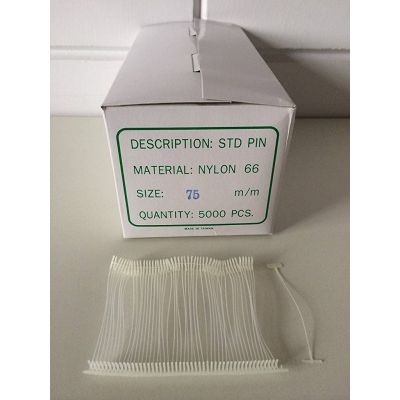 Klika - Alfileres textiles de nailon 75 mm estándar 5000 piezas 12 piezas