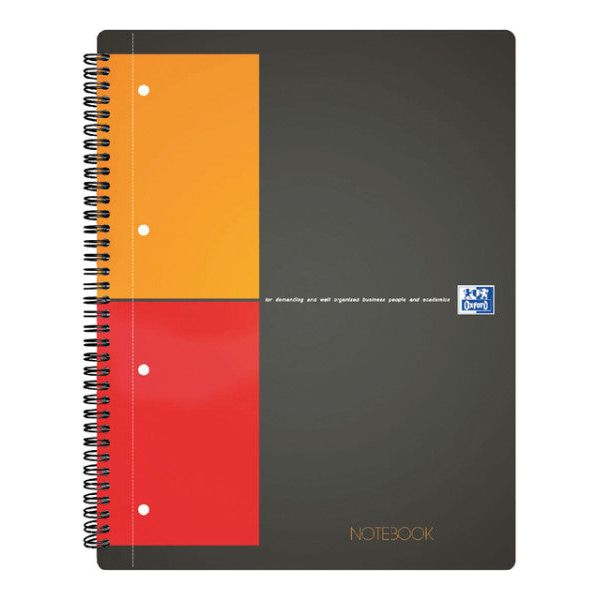 Oxford - Notebook International Notebook B5 185x250 Fenêtre 5 mm noir