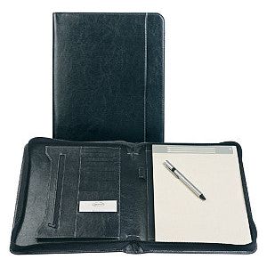 Brepols - Folder d'écriture Brepols Palerme Luxury A4 avec Zipper Black | 1 pièce
