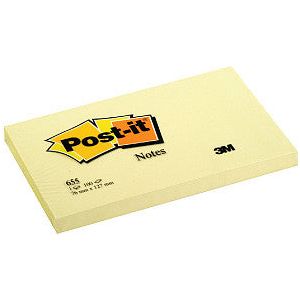 Bloc-notes 3M Post-it 655 76x127mm jaune